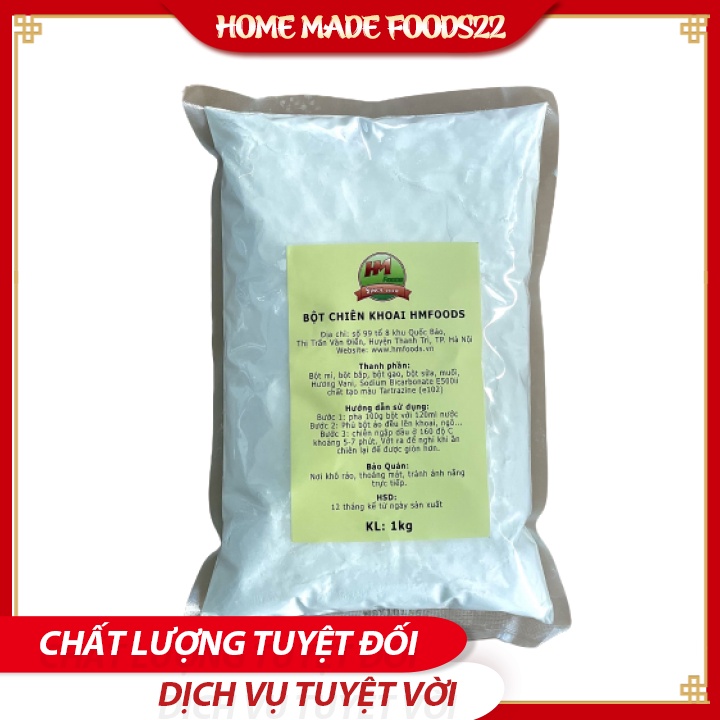 Bột Chiên Khoai Không Cần Ủ Gói 1KG  Bột Giòn Lâu Thơm Lừng  Màu Đẹp