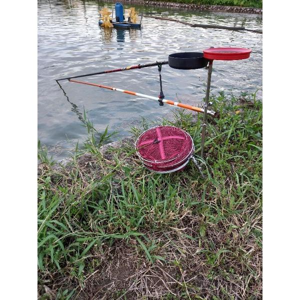 Tháp câu đài đa năng tháp chống cần câu cá AK FISHING cao cấp bằng INOX gắn gọng cá khay mồi chất lượng giá rẻ