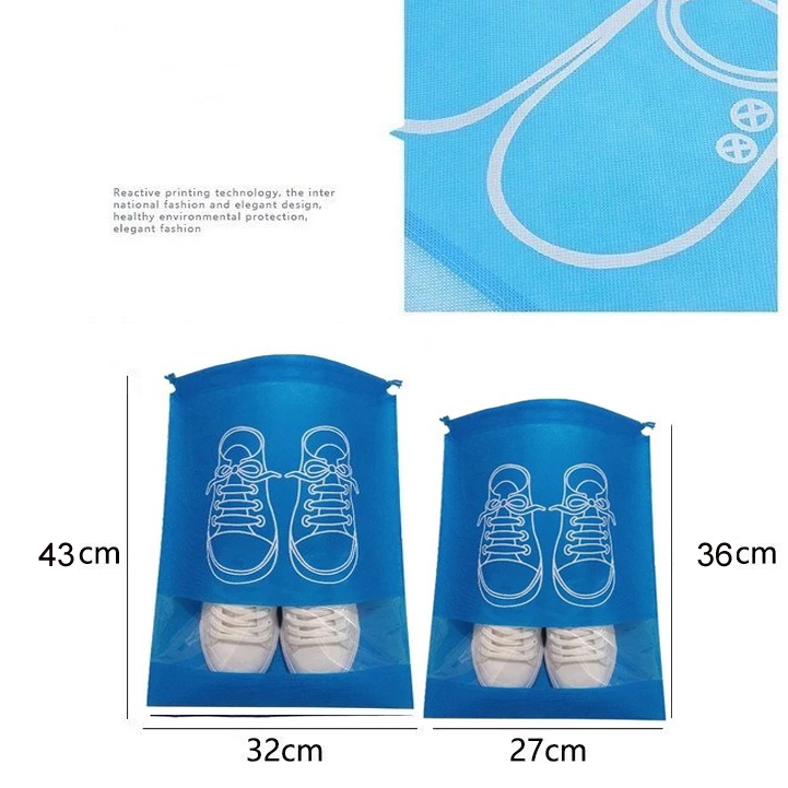 Túi Vải Đựng Giày Dép Dây Rút Chống Bẩn Du Lịch Size Lớn, nhỏ Với Họa Tiết Thiết Kế Đẹp Mắt