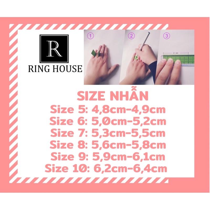 Nhẫn Titan Cho Cặp Đôi Nam Nữ Không Đen Rỉ Gỉ Đính Đá Zircon Thời Trang CK Carti Sáng Đẹp Ring House