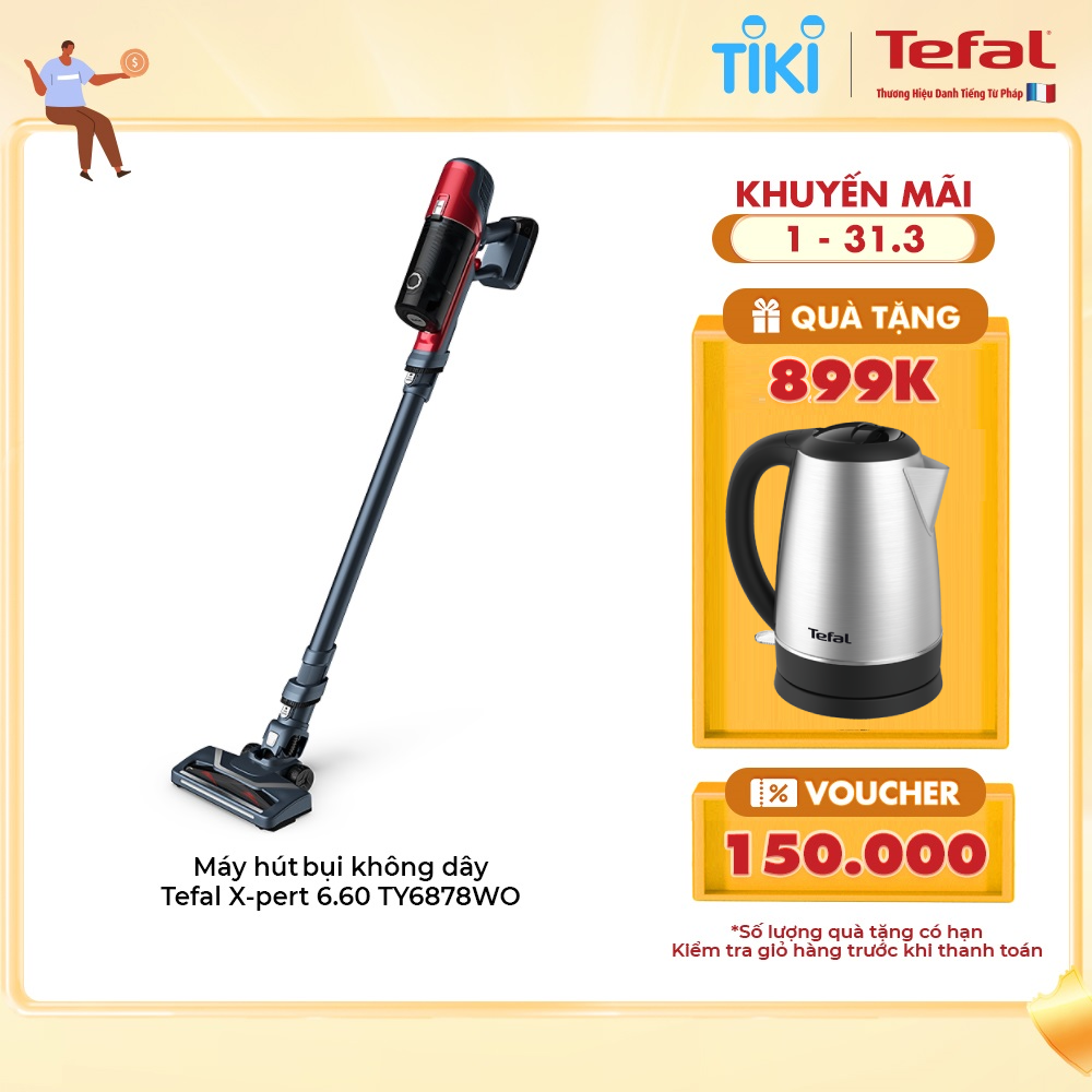 Máy hút bụi cầm tay không dây Tefal TY6878WO - Hàng chính hãng