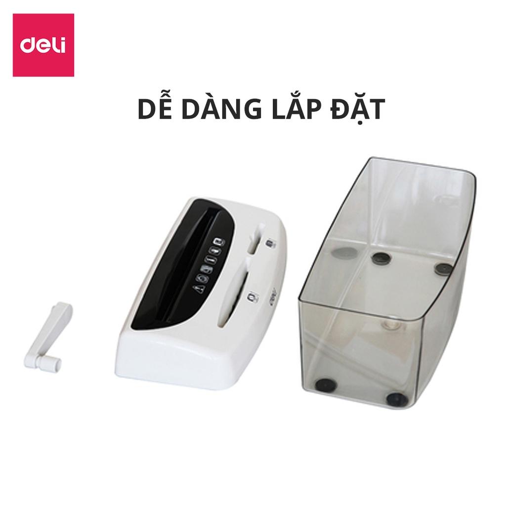 Máy Hủy Tài Liệu Mini Deli - Chính Hãng Nhỏ Gọn, Dễ Dàng Sử Dụng Phù Hợp Cho Văn Phòng, Doanh Nghiệp, Gia Đình - 9935