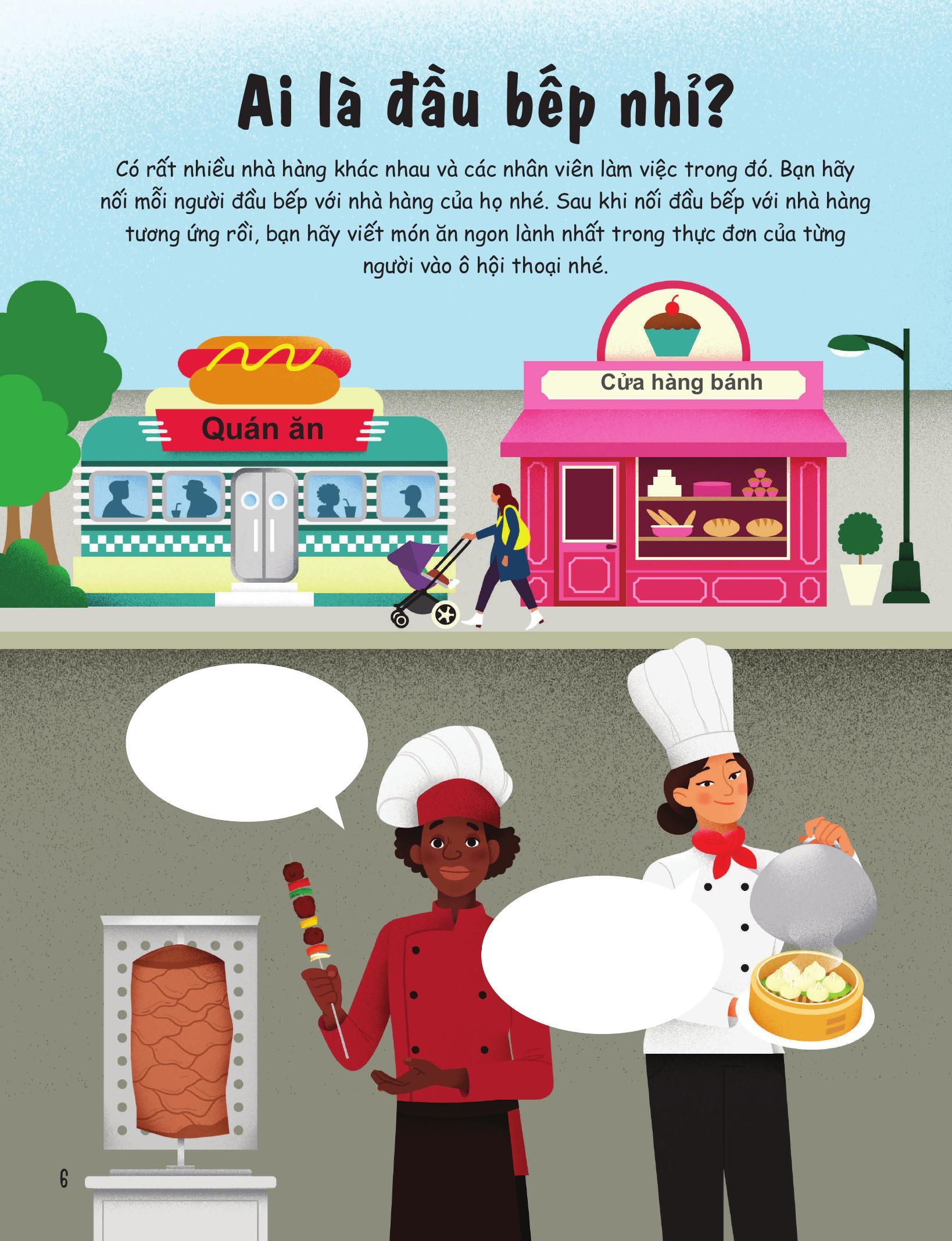 Sách - 30++ Hoạt Động Viết, Vẽ, Tô Màu, Giải Đố... Theo Chủ Đề - Trò Chơi Cho Trẻ - Ở Nhà Hàng