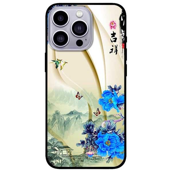 Ốp lưng dành cho Iphone 13 Mini - Iphone 13 - Iphone 13 Pro - Iphone 13 Pro Max - Hoa Xanh và Bướm