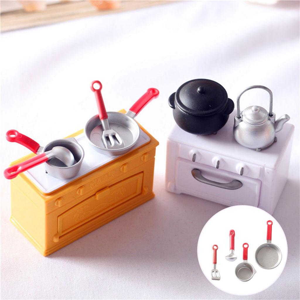 4Pcs 1:12 Kitchen  Set Classic Spatula Dollhouse Kit Figurine