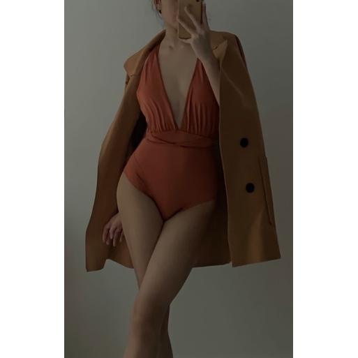 Bikini cổ sâu 1 mảnh V-Cut cột dây_Emma