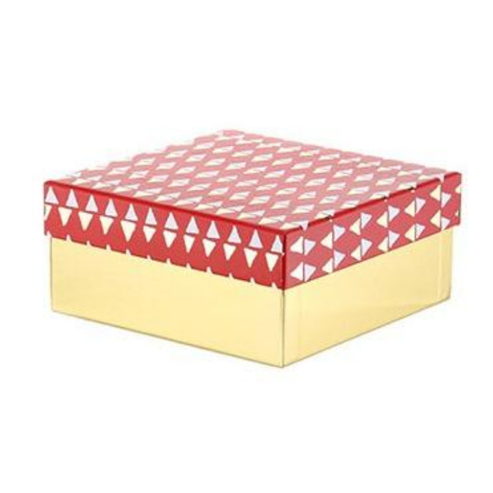 Hộp quà tặng Miniso họa tiết hình học Triangle Pattern Gift Box (Medium) (Đỏ) - Hàng chính hãng - Hộp quà - Túi quà Tác giả MINISO | SachDayRoi.com
