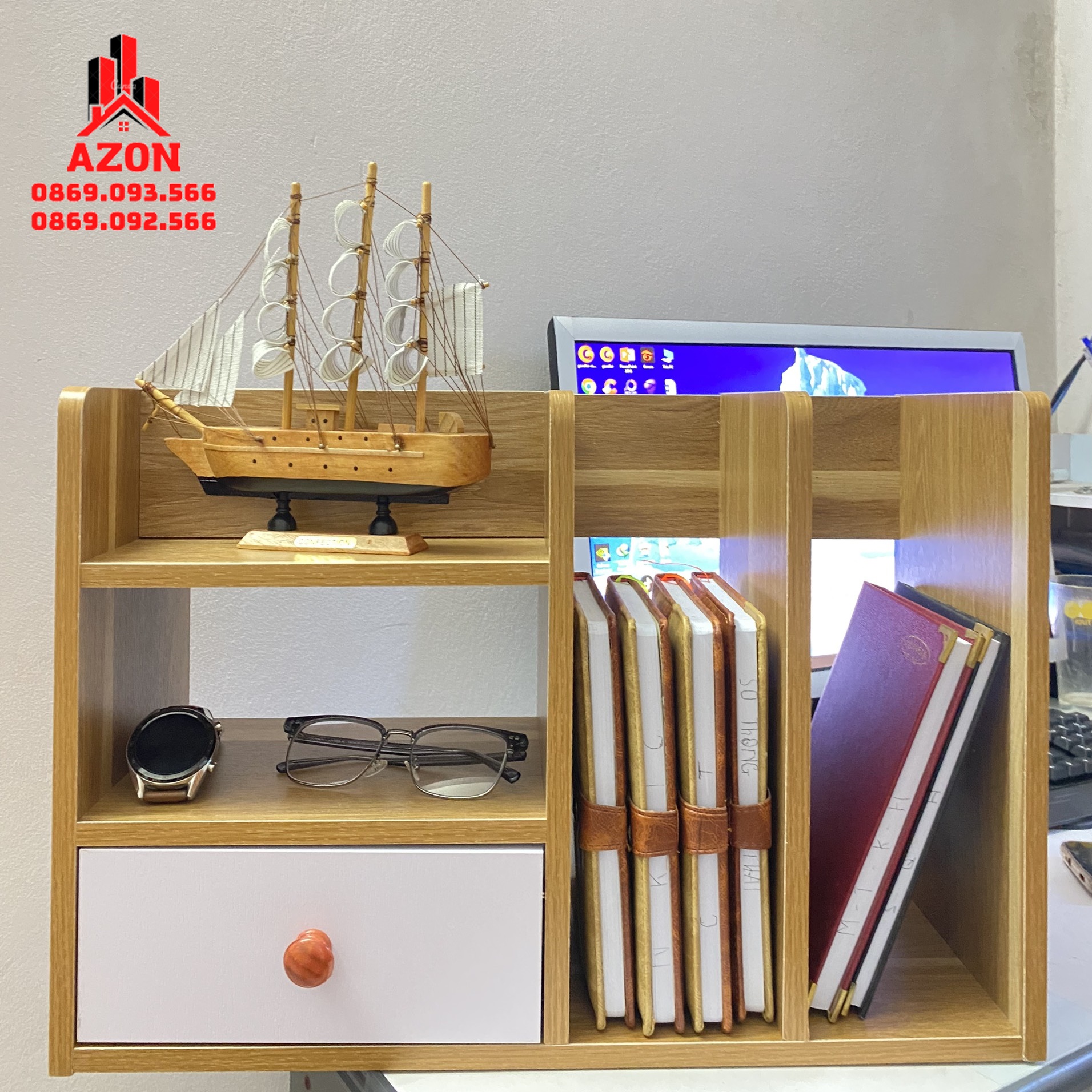 KỆ SÁCH, KỆ SÁCH ĐỂ BÀN, HỒ SƠ VÀ TÀI LIỆU VĂN PHÒNG SIZE 50x20x34cm