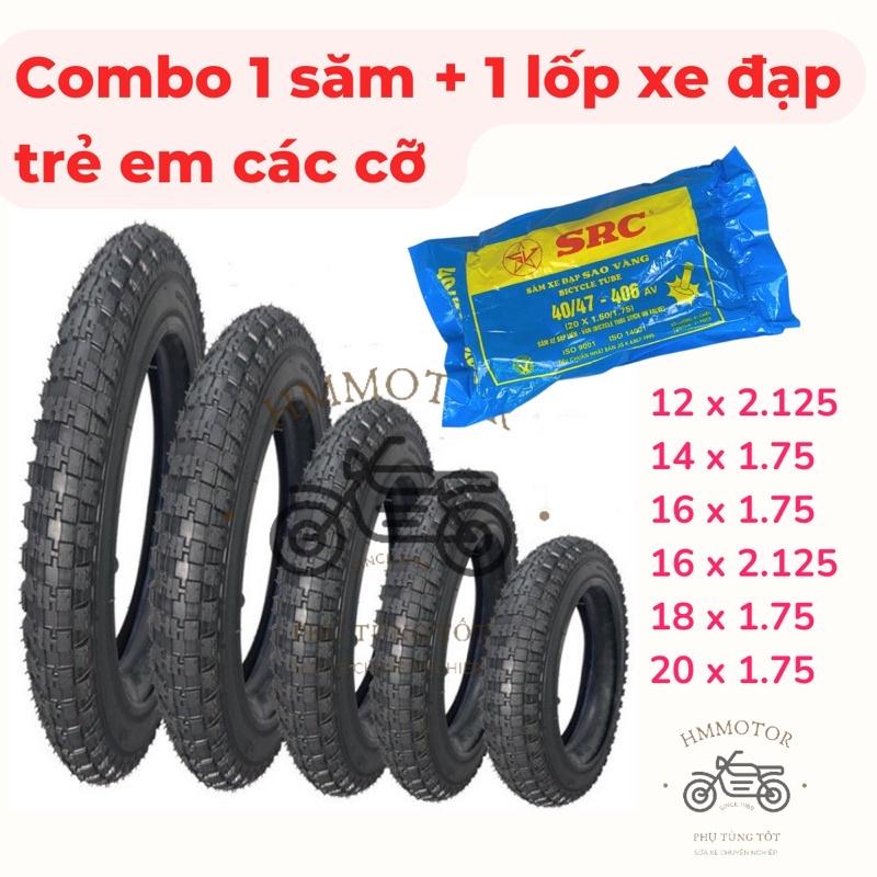 Combo săm lốp xe đạp trẻ em các cỡ 12x2.125, 14x1.75, 16x1.75, 18 x 1.75, 20x1.75