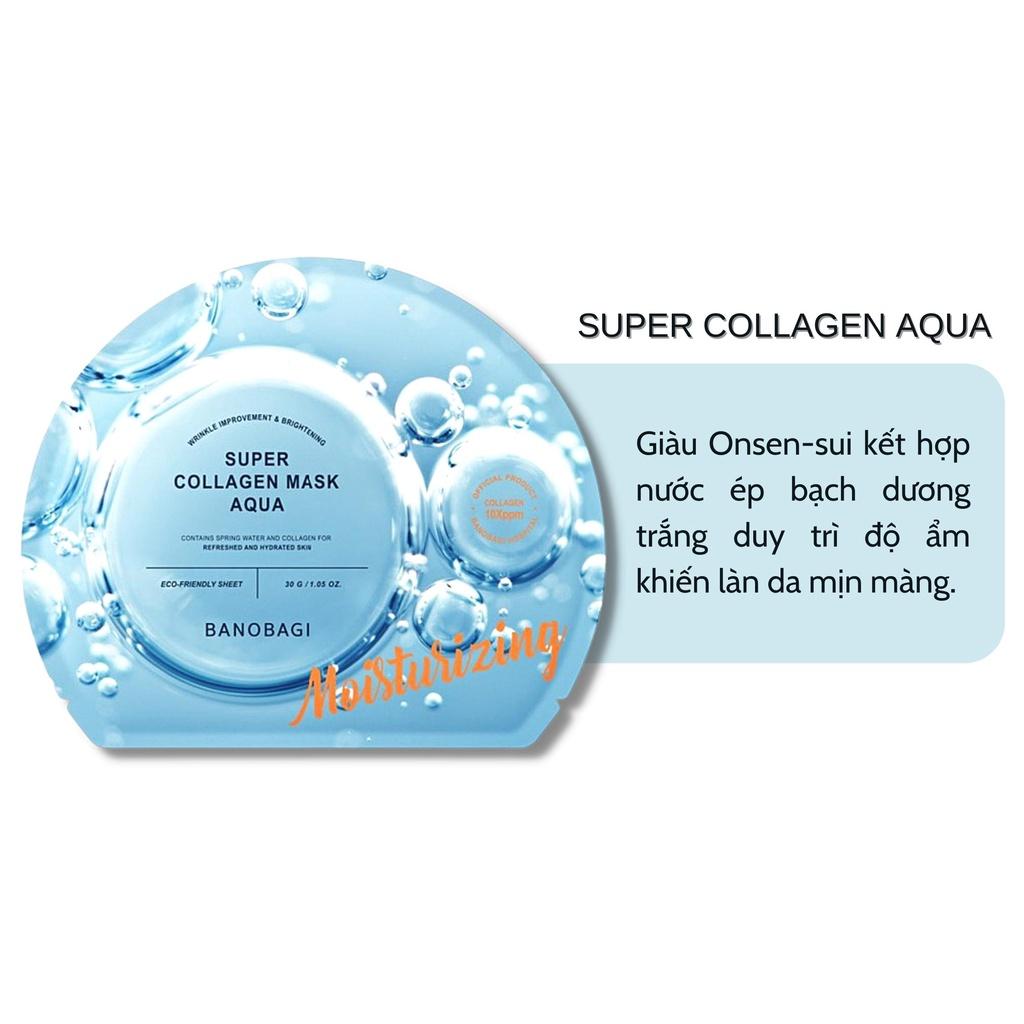 Combo 5 Mặt Nạ Giấy Banobagi Super Collagen Mask Aqua 30ml/Miếng