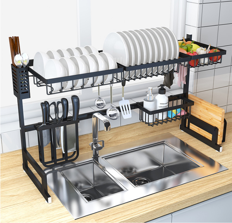 Kệ Để Bát Thông Minh, Giá Kệ Để Chén Bát Đũa Đa Năng Chọn Size – Thép Carbon Không Gỉ - Sơn Tĩnh Điện Cao Cấp Siêu Bền – Chống Bám Bụi Chính Hãng MINIIN