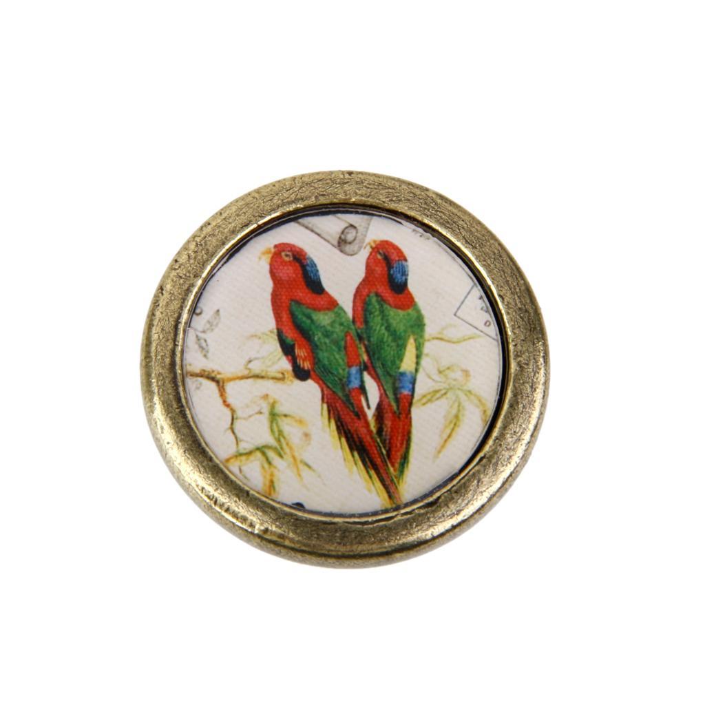 2x Vintage Round Cabinet Door Cupboard Drawer Dresser Pulls Handle Knobs #1