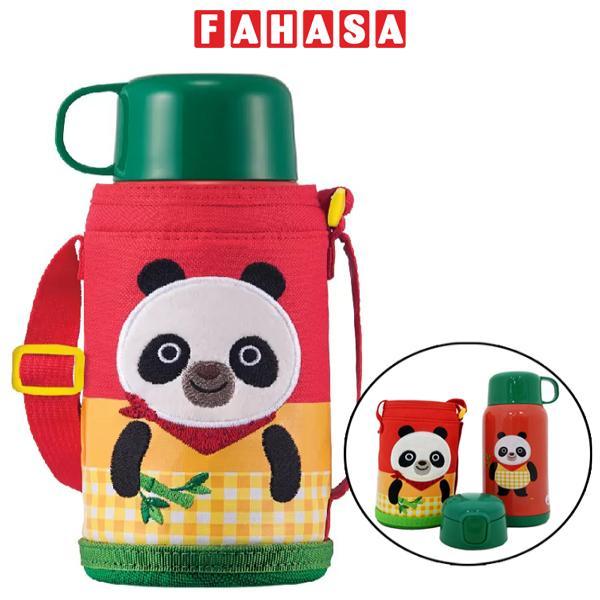 Bình Giữ Nhiệt Cartoon Kids Vacuum Bottle 550 ml - LocknLock LHC1435PDA - Panda - Màu Đỏ
