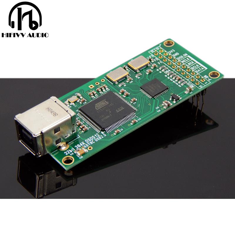 Thẻ USB của Amanero cho AK4497 ES9038 AK4493 Bộ khuếch đại âm thanh DIY DIY Bảng đồng trục đầu ra DSD512/PCM384 32Bit