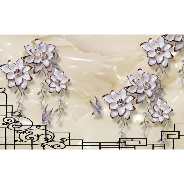 Decal Bóc Dán - Tranh Dán Tường Hoa 3D - T3M-3DHD--262