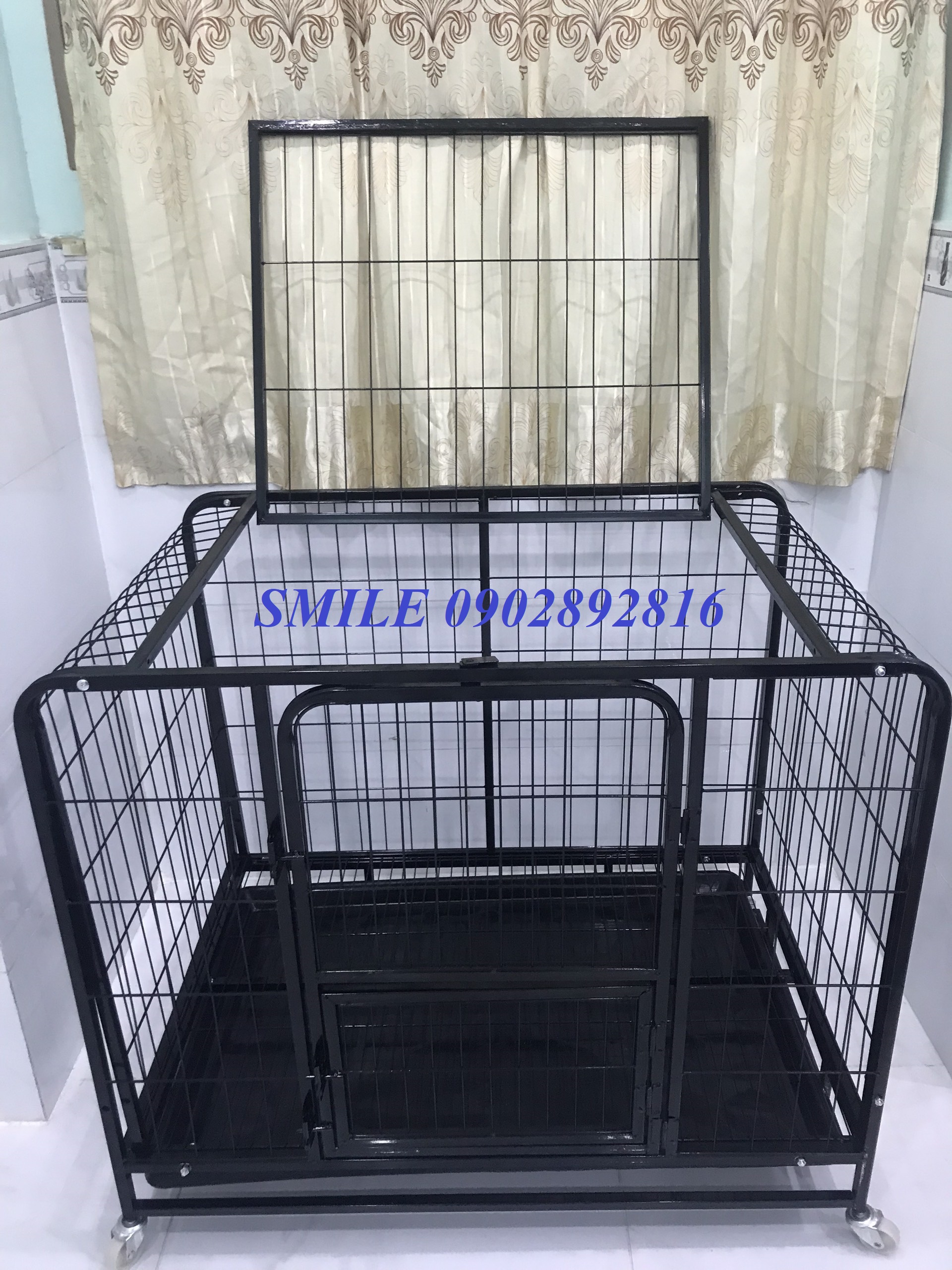 CHUỒNG NAN ỐNG SIÊU DÀY SIZE LỚN DÀNH CHO CHÓ LỚN SIZE 90x64x82cm