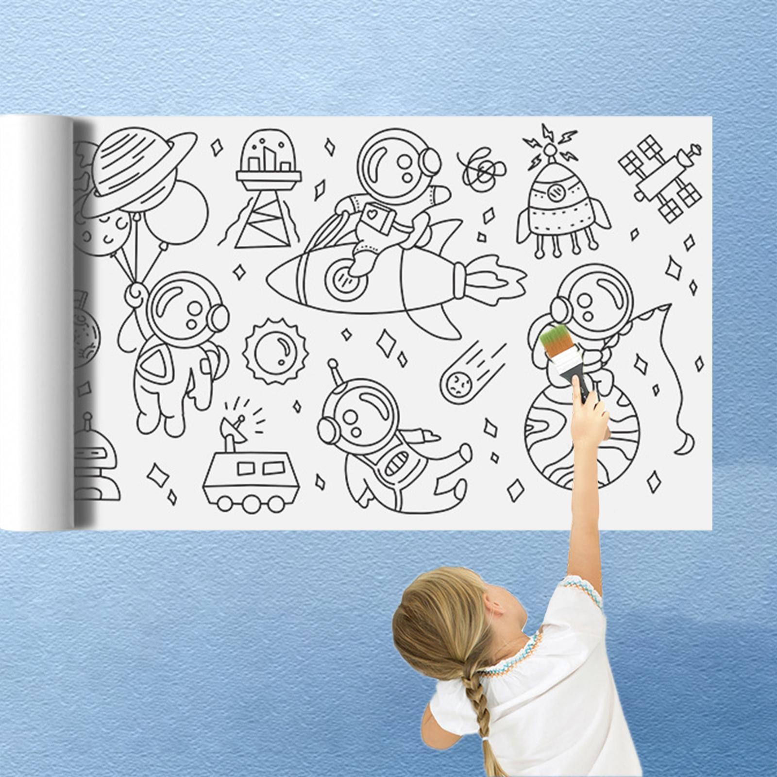 3Pcs Large Coloring Paper Roll with Tear Off Line