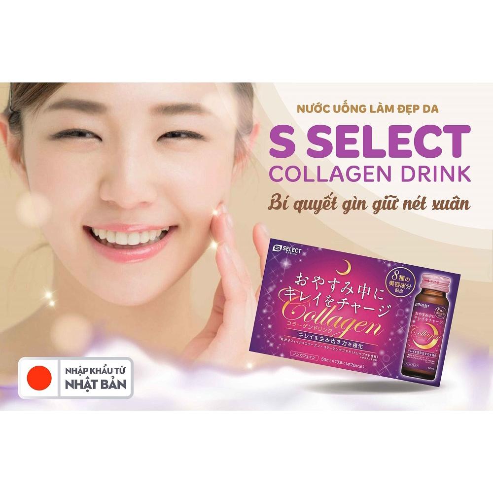 Hình ảnh Combo 5 Hộp Nước Uống Đẹp Da Collagen S Select Nhật Bản Liệu Trình Trẻ Hóa, Dưỡng Sáng Da Hoàn Hảo (50 Lọ)