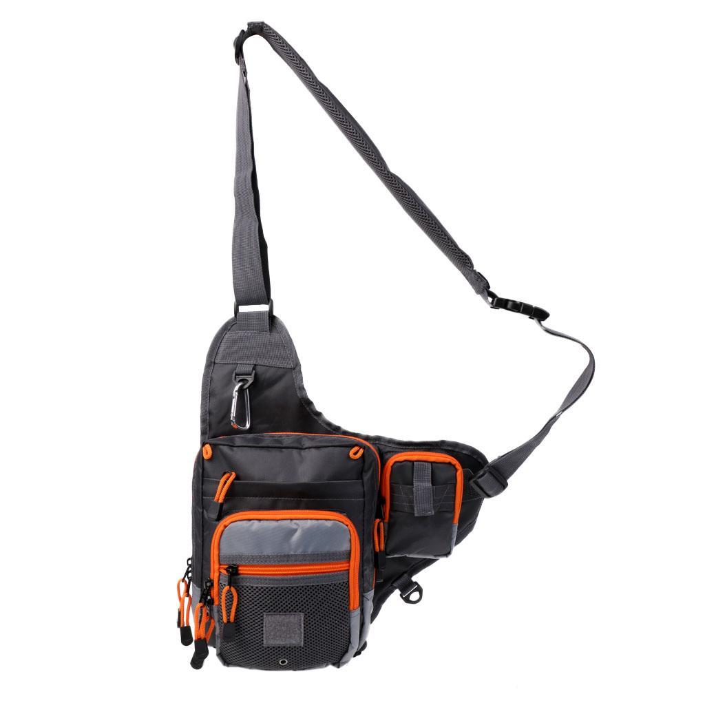 Sports Shoulder Bag Fishing Tackle Bag Crossbody Messenger Sling Bags