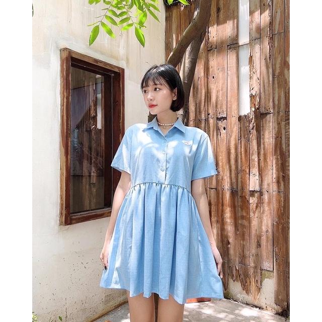 UPZ Đầm Babydoll Logo Chữ