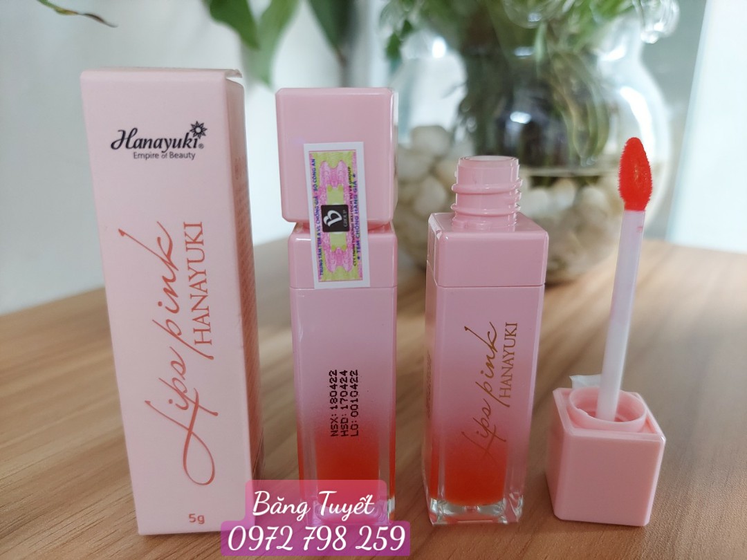 Son dưỡng Hanayuki xoá thâm, hồng môi-Lips Pink Hanayuki 5g