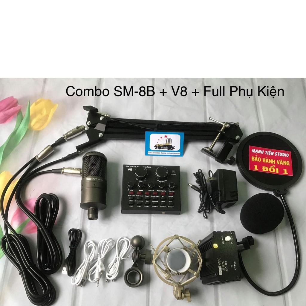 CTY MẠNH TIẾN  TRỌN BỘ COMBO SM8B + V8 + FULL PHỤ KIỆN(Bảo Hành 12 Tháng)