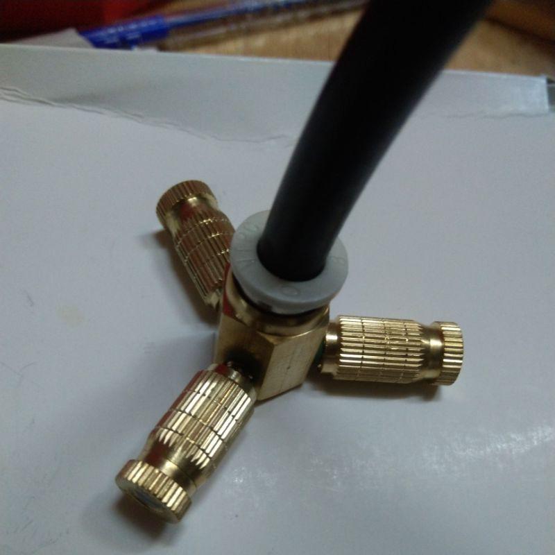 Béc 3 hướng đồng kèm chân nối nhanh dây 8li