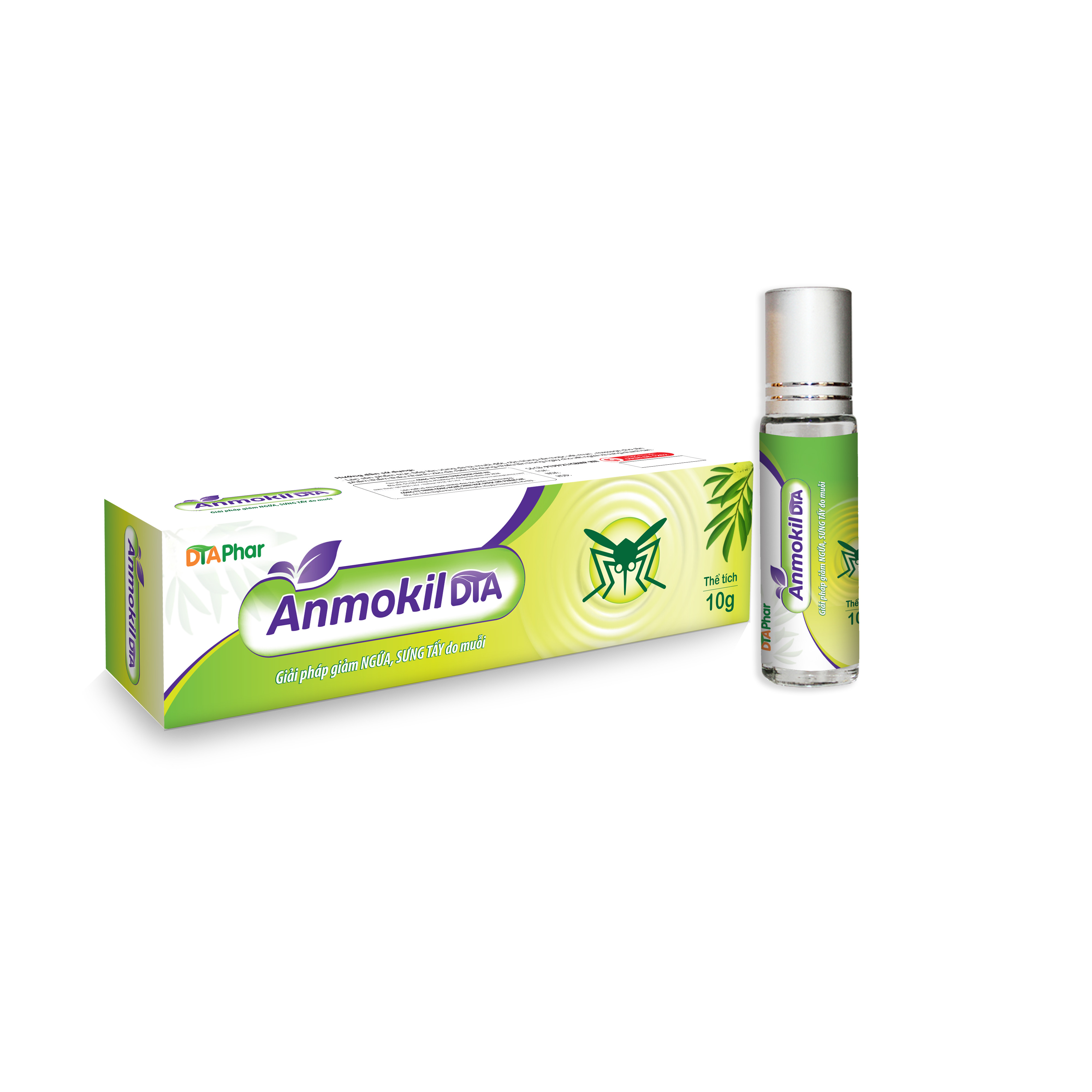 Lăn muỗi Ansmokill giúp giảm ngứa khó chịu do muỗi đốt dùng được cho trẻ nhỏ Chai 10ml