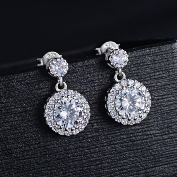 Bông tai nạm đá zircon lấp lánh BHBT349