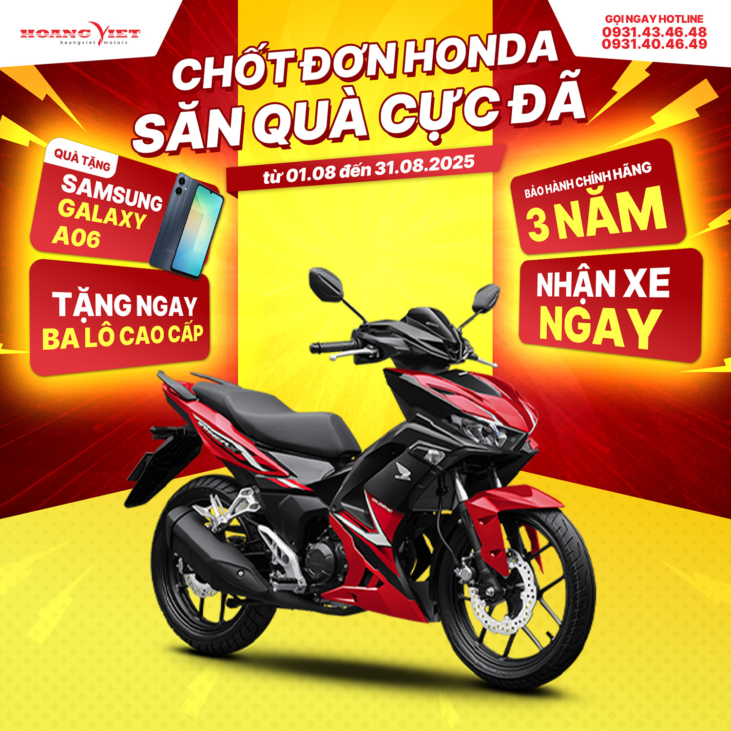 Xe Máy Honda WINNER X 2024 - Phiên Bản Tiêu Chuẩn