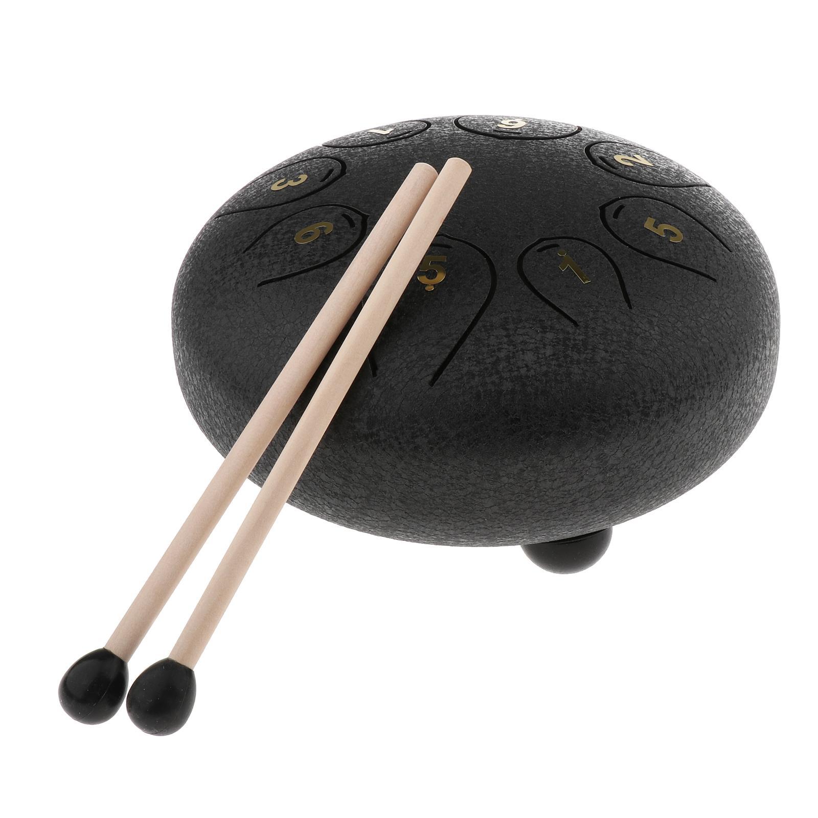 8 Tone 6in Tongue Drum Standard C Key Hand Pan Drum Mallets