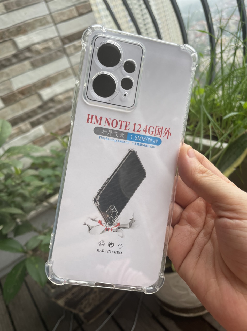 Ốp lưng dẻo cho Xiaomi Redmi Note 12 4G chống sốc 4 góc trong suốt , bảo vệ Camera