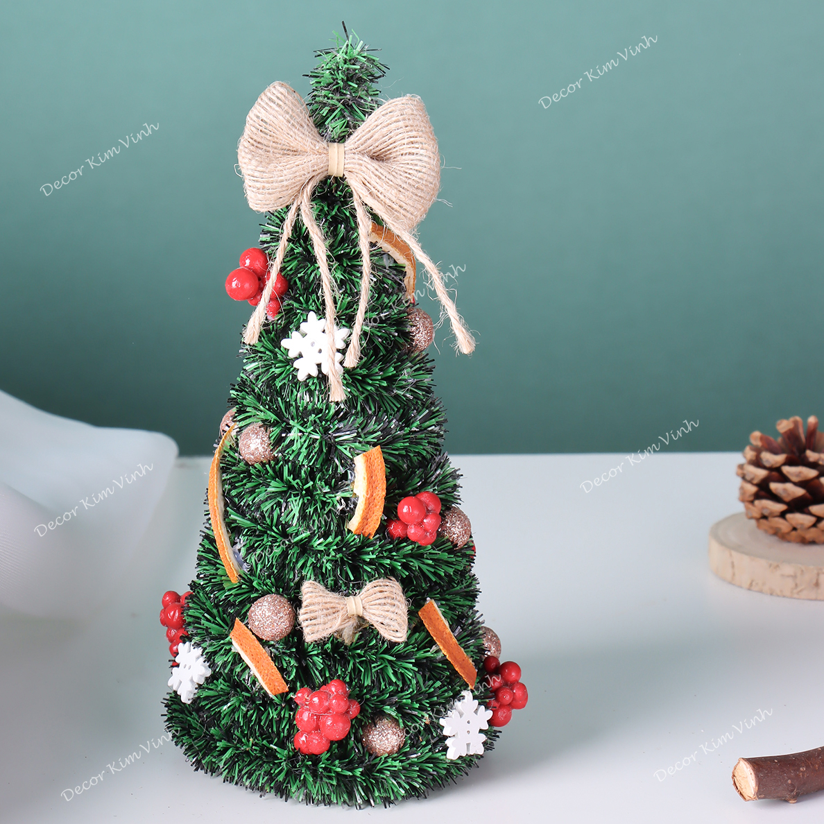 Cây Thông Hình Tháp Lát Cam THAP02 20cm Cây Thông Trang Trí Giáng Sinh Cây Thông Noel