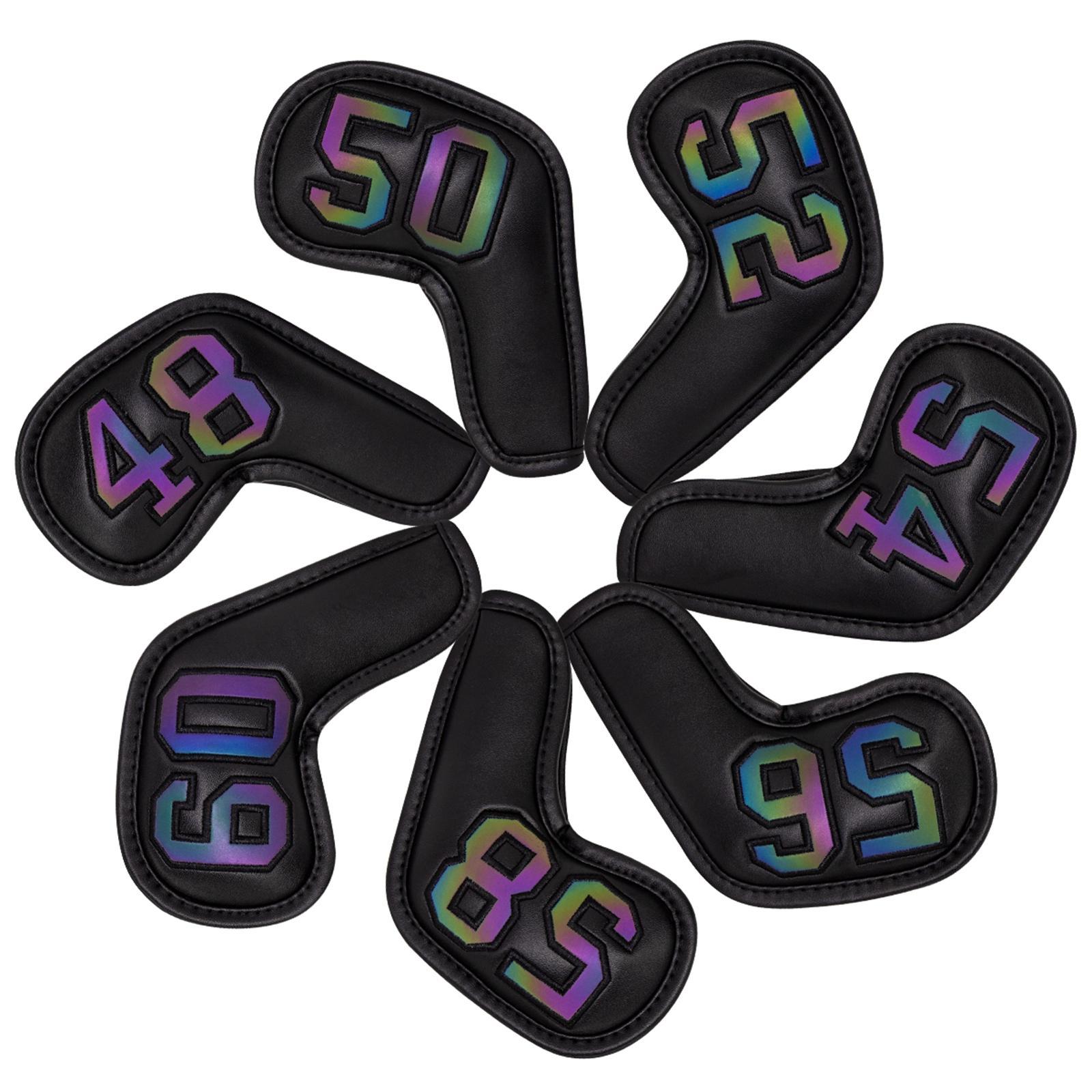 Fashionable, Golf Iron Headcover, Golf Club Head Cover, Dustproof, Golf Hybrid Wedges, Embroidery Number, Wedge Cover for Protection Unisex