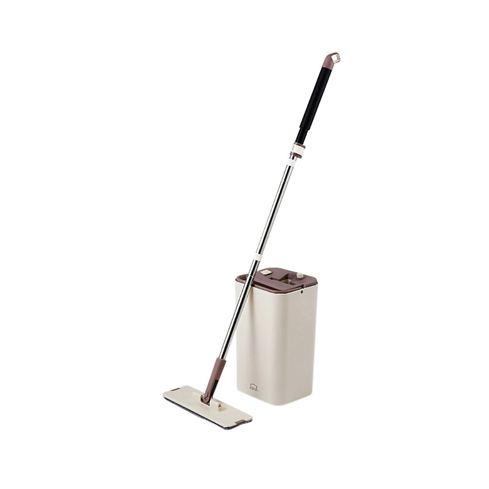 Bộ cây lau nhà Lock&amp;Lock Squeeze Flat Mop ETM471 - Hàng chính hãng, cây lau nhẹ, dễ dàng vắt nước, làm sạch - Hapos