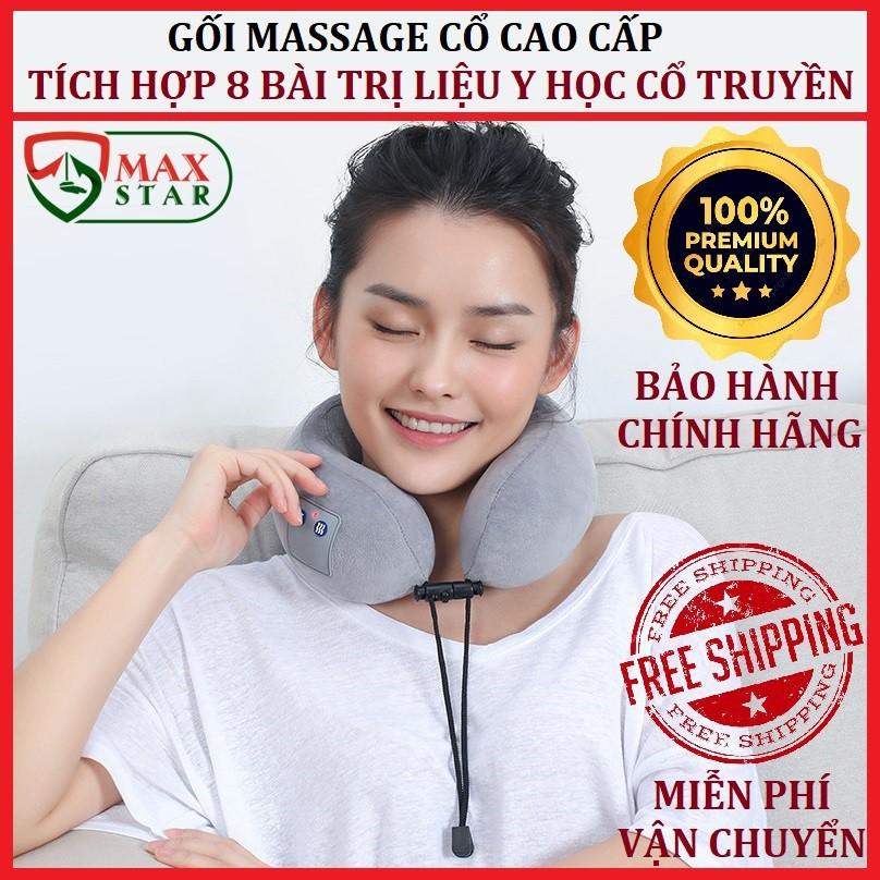 Gối massage trị liệu cổ vai gáy chữ U hồng ngoại đa năng chính hãng Máy massage cổ vai gáy