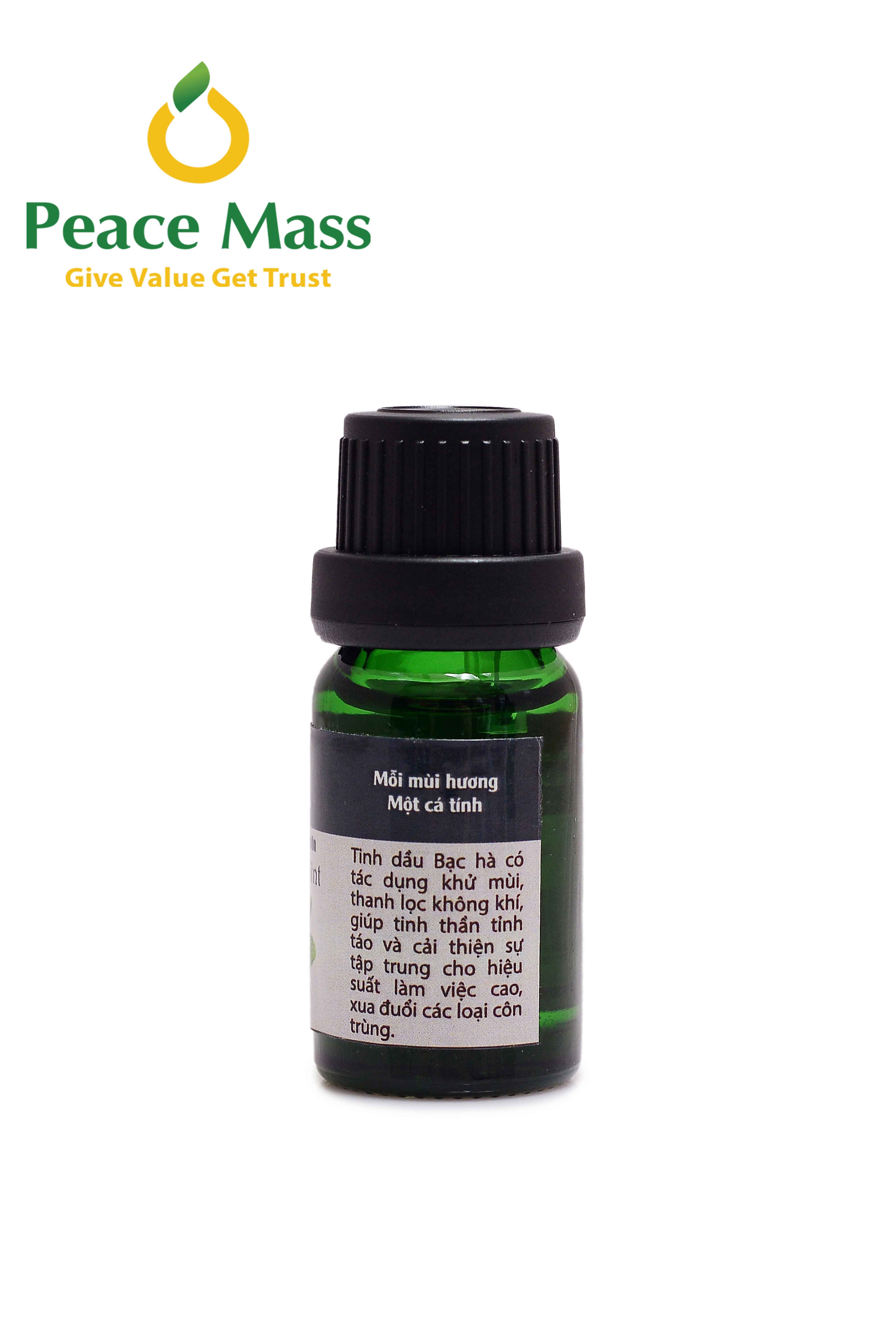 TD10ml-KX5 Combo Tinh Dầu Bạc Hà Peace Mass 10ml - Bộ Kẹp Xe Ô tô - Peppermint