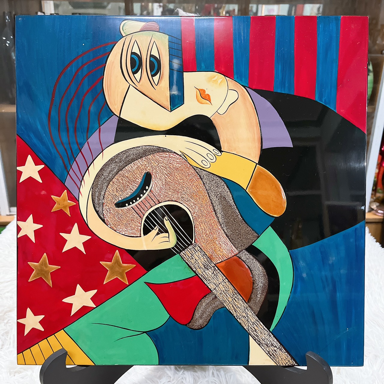 Tranh Sơn Mài - Họa Tiết PICASSO | Size 40x40 cm | Kèm Khung Sơn Mài Cao Cấp