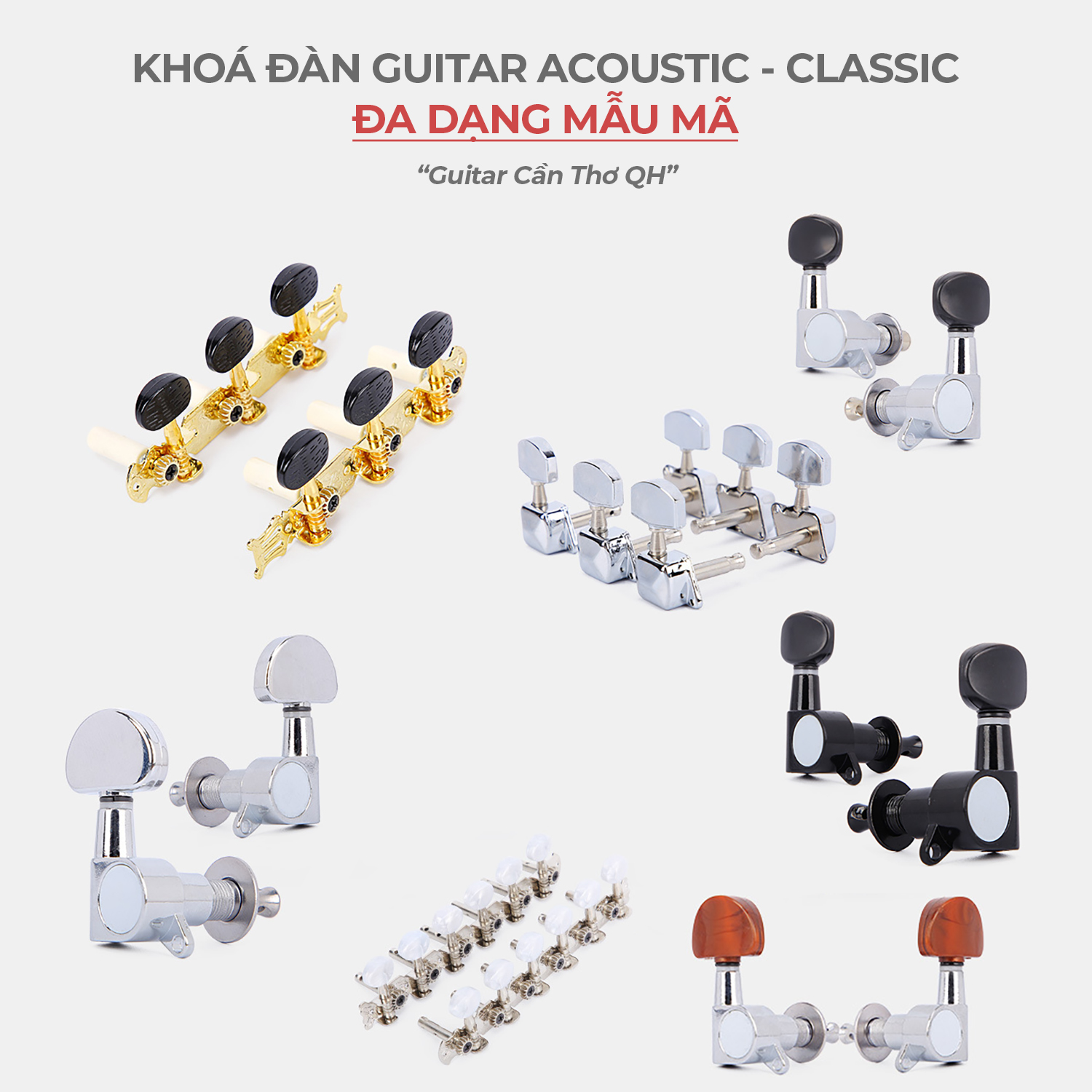 Bộ khoá đàn Guitar Acoustic và Guitar Classic