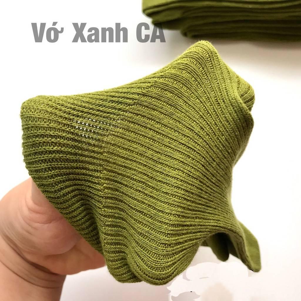 Vớ Tất Xanh cổ cao, dày dặn màu xanh nỏn chuối- xanh CA SQ BĐ