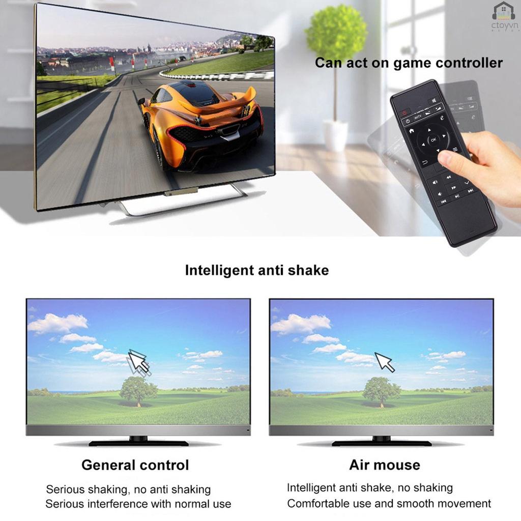Điều khiển từ xa không dây HCY-63A 2 trong 1 2.4 GHz 6 trục IR cho Android TV BOX PC