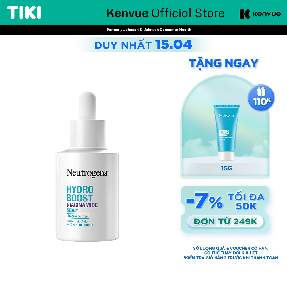 Tinh Chất Dưỡng Ẩm Neutrogena Hydroboost Niacinamide Serum 30ml