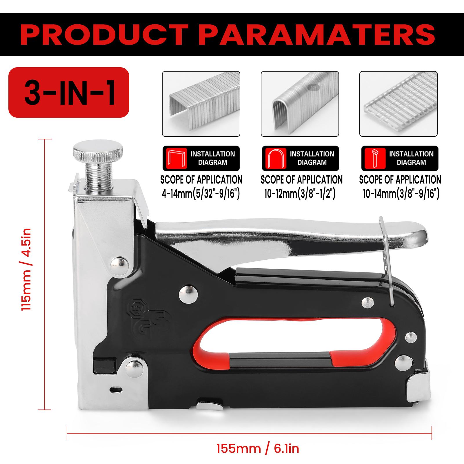 3 In 1 Staple Machine for DIY Home Soft Wood Furniture Portable Manual Stapler Upholstery Fix Furniture Photo Frame Nail