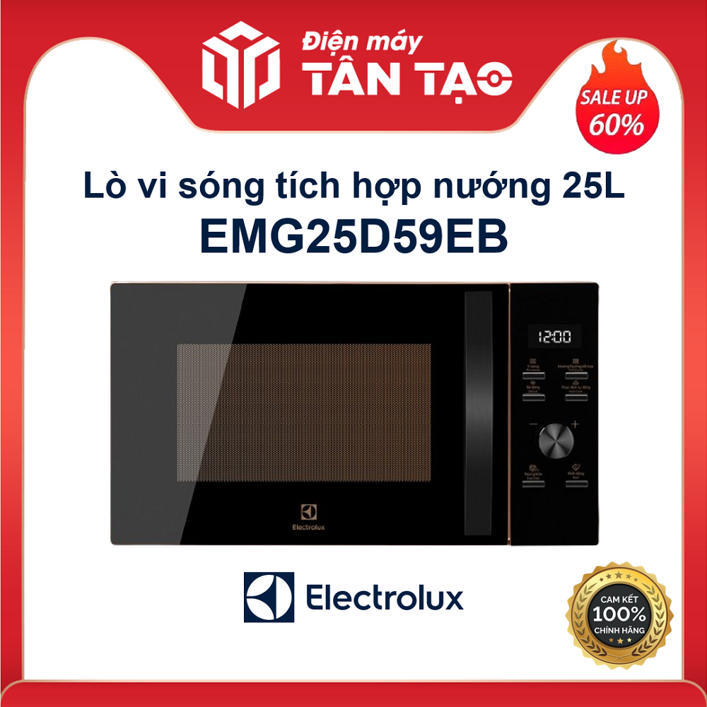 Lò Vi Sóng Có Nướng Electrolux EMG25D59EB - Hàng Chính Hãng