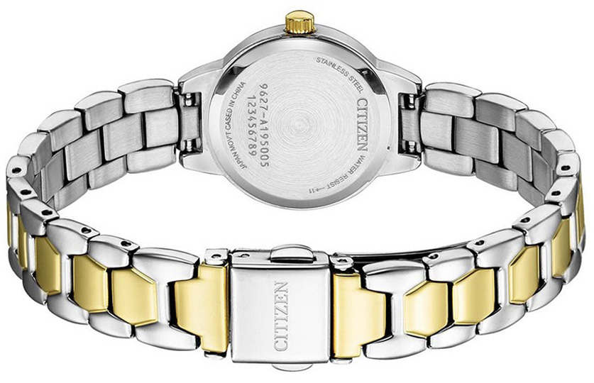 Đồng Hồ Nữ Citizen Pin-Quartz Đính Đá Swarovski Dây Thép Không Gỉ EZ7014-55D - Mặt Xà Cừ (24mm)