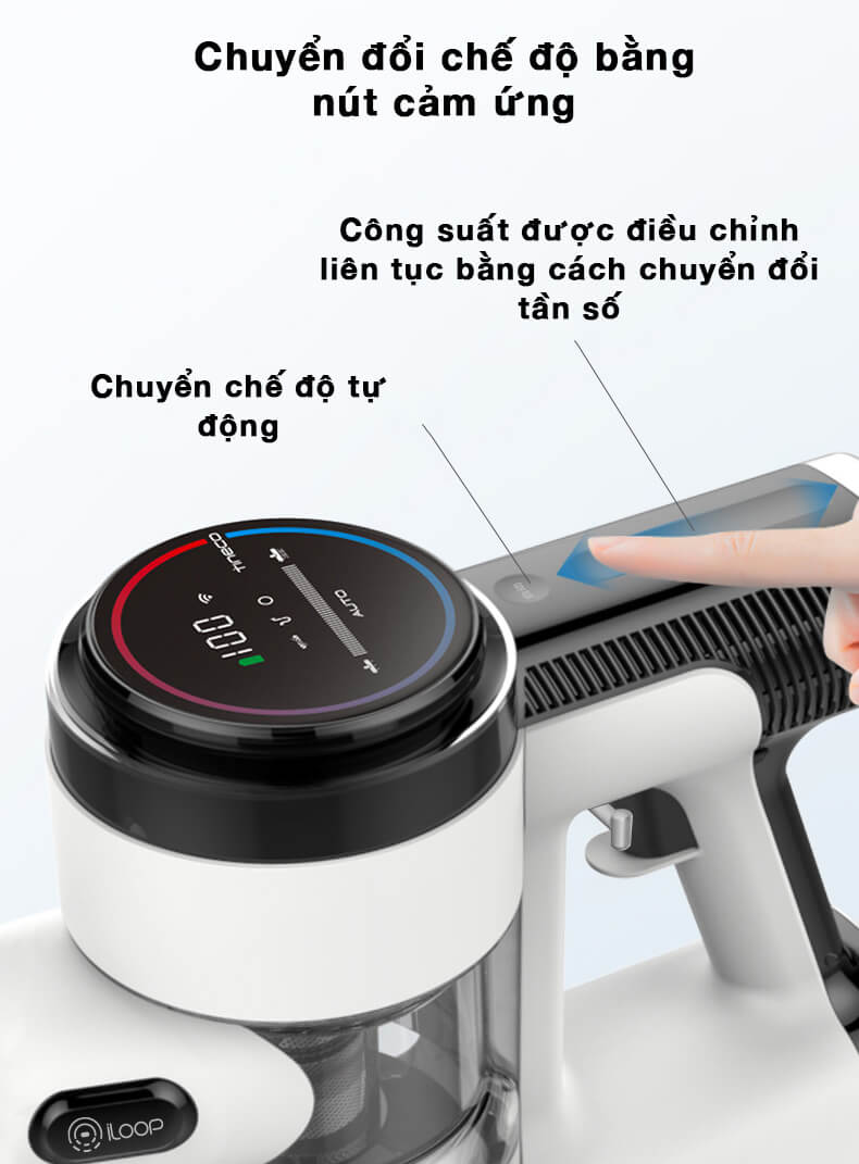 Máy Hút Bụi Cầm Tay Thông Minh TINECO Pure One X Thương Hiệu Mỹ Lực Hút 12,000 Pa, Có Kết Nối App Theo Dõi, Công Suất 220 W - Hàng Chính Hãng - Bảo Hành 24 Tháng