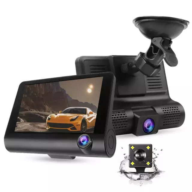 Camera hành trình ô tô 3 camera kép Z6 , FHD 1080P Màn hình 4 inch - camera hành trình , sắc nét ,3 camera kép trước và sau và bên trong