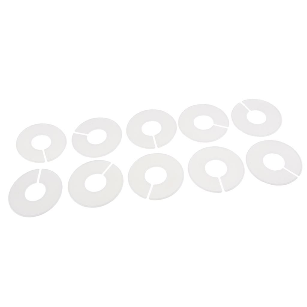 20x Quần Áo Kích Thước Giá Đỡ Chia Ngăn Tủ Quần Áo Tròn Móc Treo Chia Ngăn Trắng + Đen