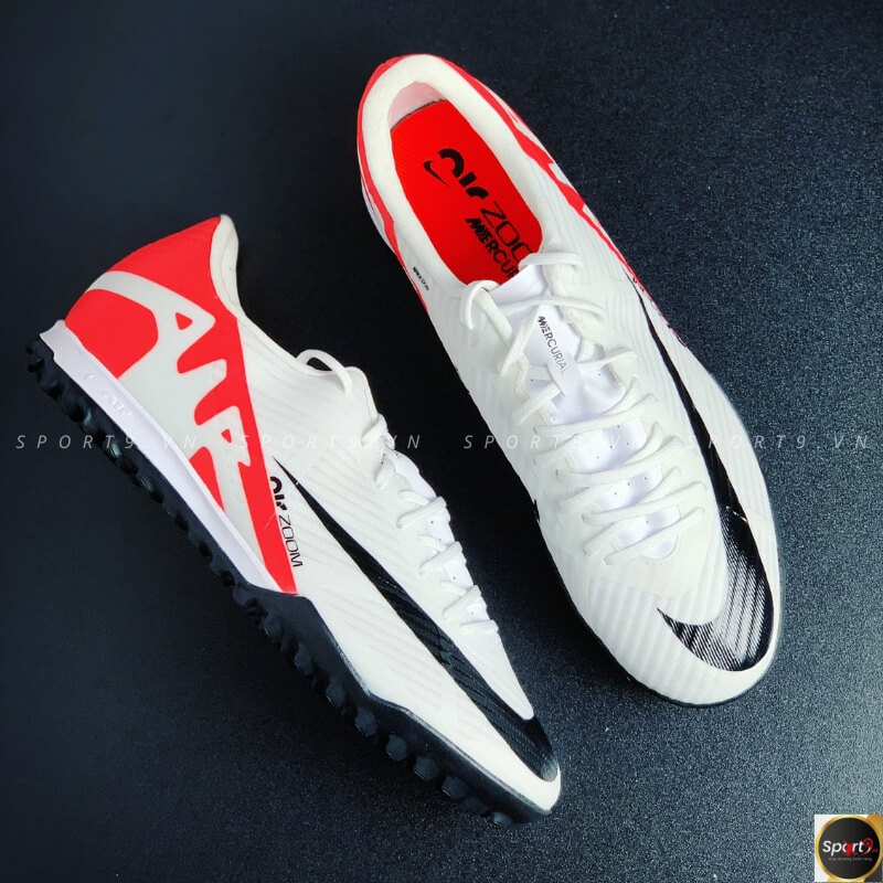 Giày đá bóng Zoom Mercurial Vapor 15 Academy TF - Trắng/Đen/Đỏ