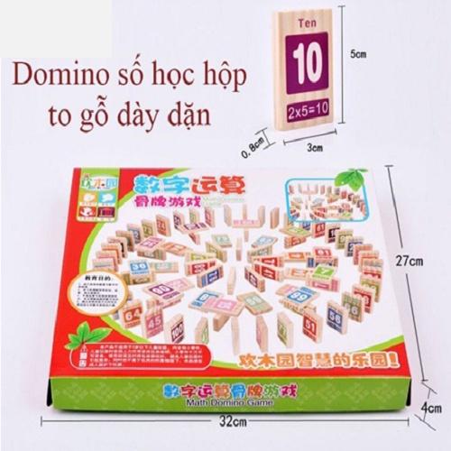 Bộ Domino 100 Quân Số Học Tiếng Anh Bằng Gỗ Giúp Bé Học Toán